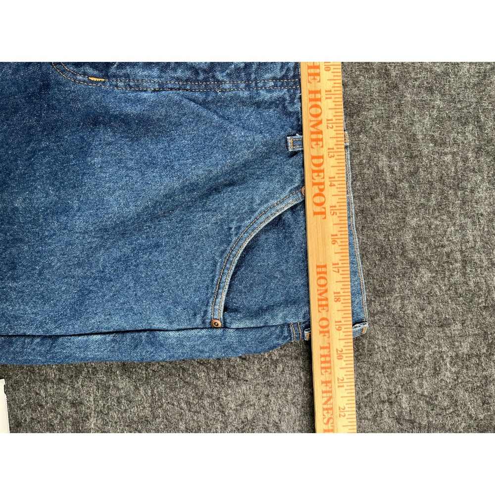 Lands End Flannel Lined Jeans Mens 40 Blue Excellent Vintage Made in USA - Picture 5 of 10